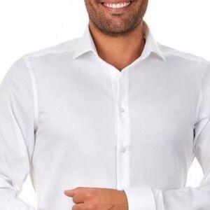 Saks fifth avenue, long sleeve white tuxedo shirt